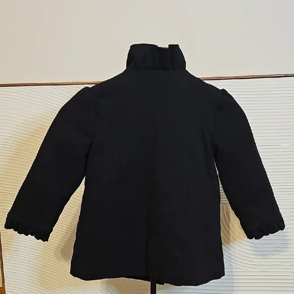 Janie and Jack Classic Black Pea Coat for Kids - Picture 7 of 10